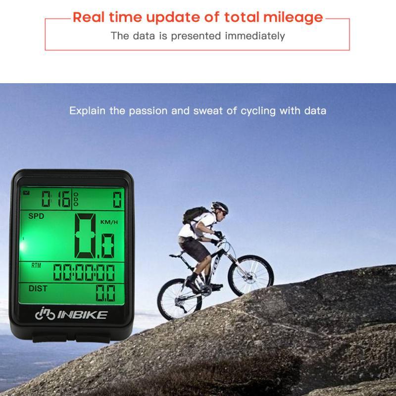 LCD Bike Code Meter Wired Wireless Mountain Bike Speedometer Bicycle Odometer Cycling Multifunctional And Waterproof Smart Backlight HD Digital LCD Big Display Auto Power Off And Wake-up Speedometer