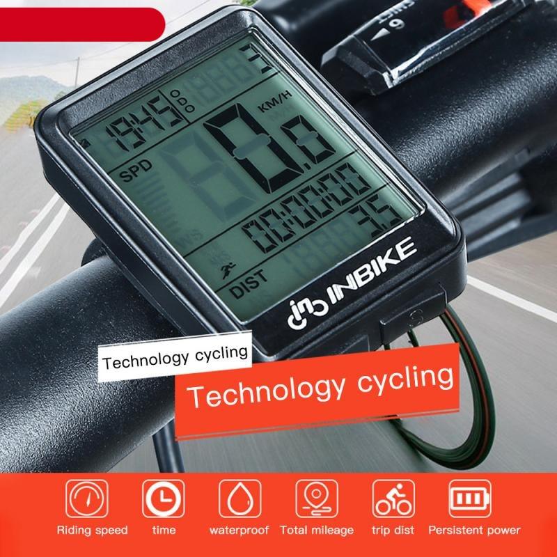LCD Bike Code Meter Wired Wireless Mountain Bike Speedometer Bicycle Odometer Cycling Multifunctional And Waterproof Smart Backlight HD Digital LCD Big Display Auto Power Off And Wake-up Speedometer