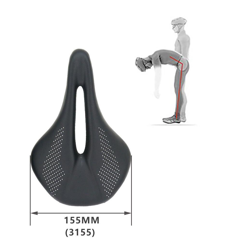 Full Carbon Saddle Road Bike Super Light Leather Carbon Bicycle Seat Optimized For Men Flexible And Comfortable Sit Bone Support Shock Absorbing Road Bike Saddle