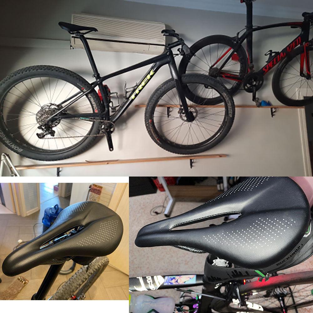 Full Carbon Saddle Road Bike Super Light Leather Carbon Bicycle Seat Optimized For Men Flexible And Comfortable Sit Bone Support Shock Absorbing Road Bike Saddle