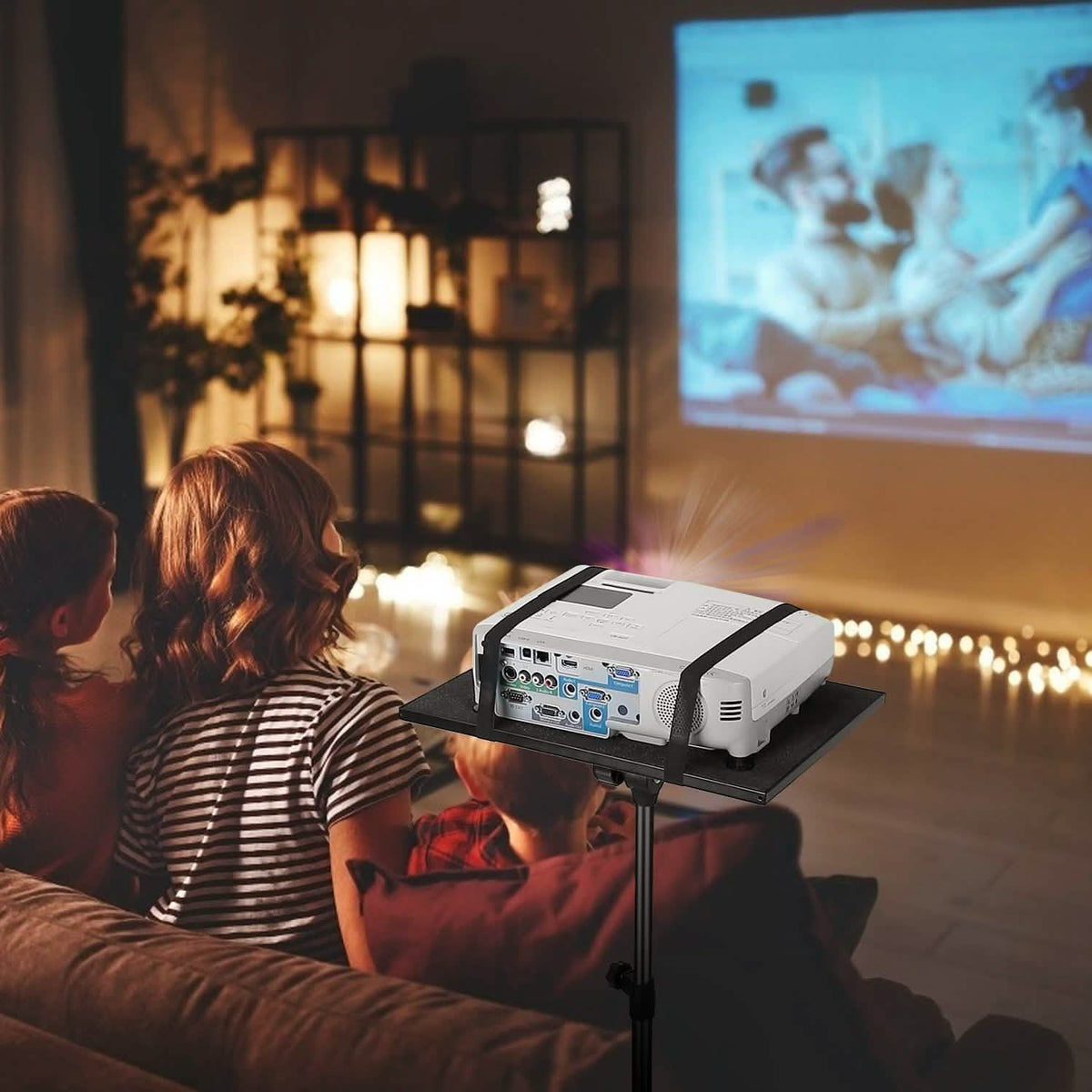 Projector Tripod Stand Folding with Height Tilt Adjustment