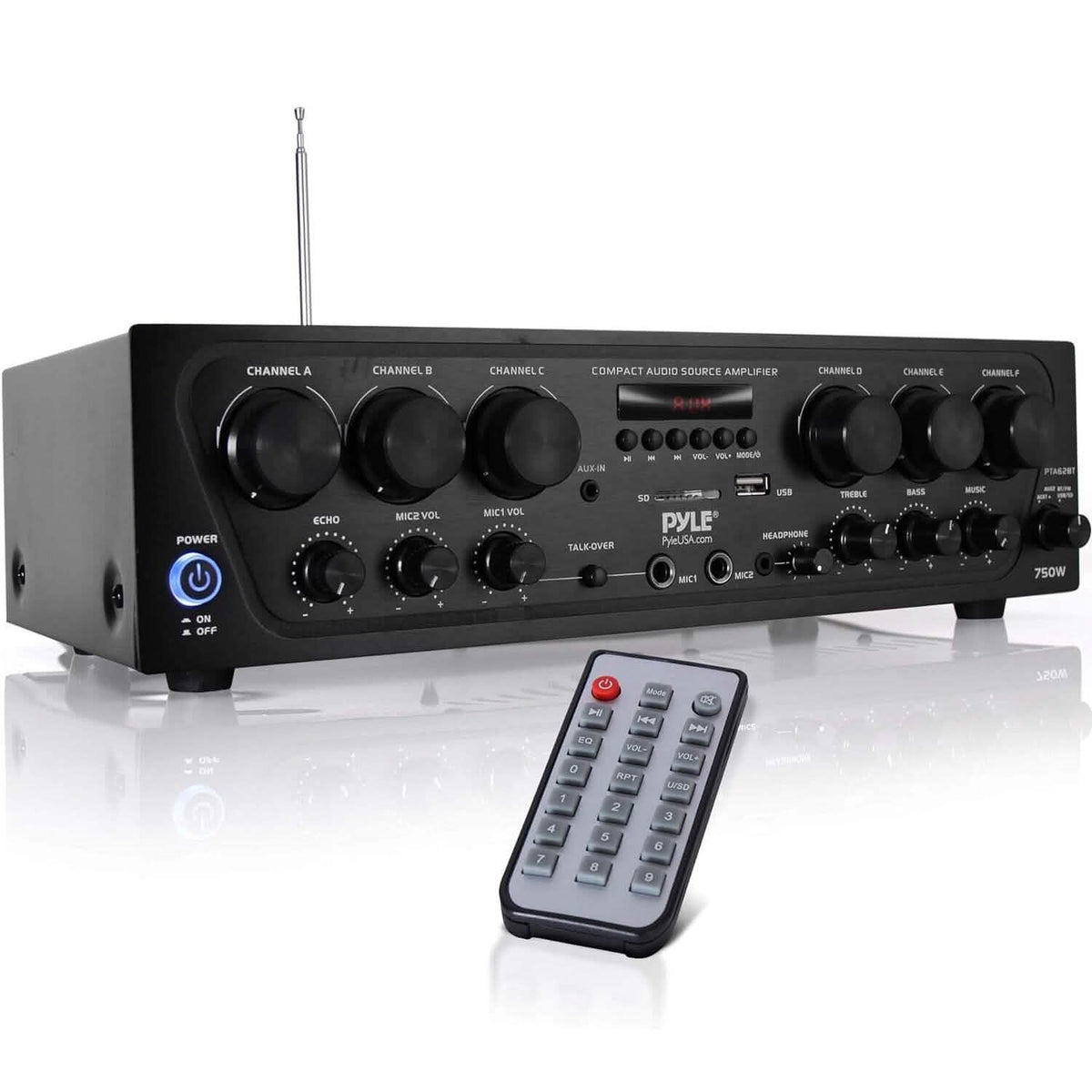 Pyle Wireless Bluetooth Home Audio Amplifier  (Refurbished)