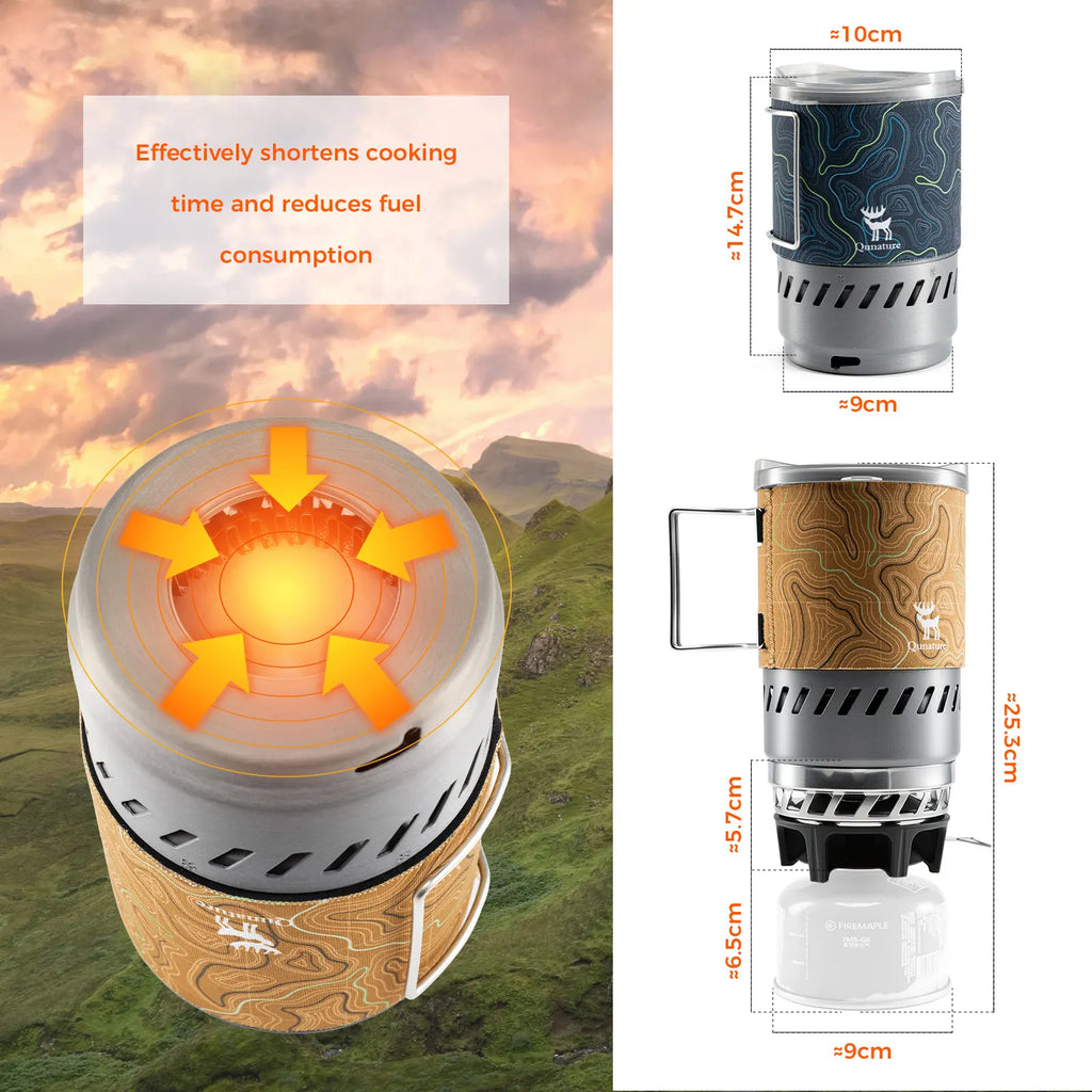 Integrated Heat Collection Stove System for Camping, Hiking and Outdoor Adventures