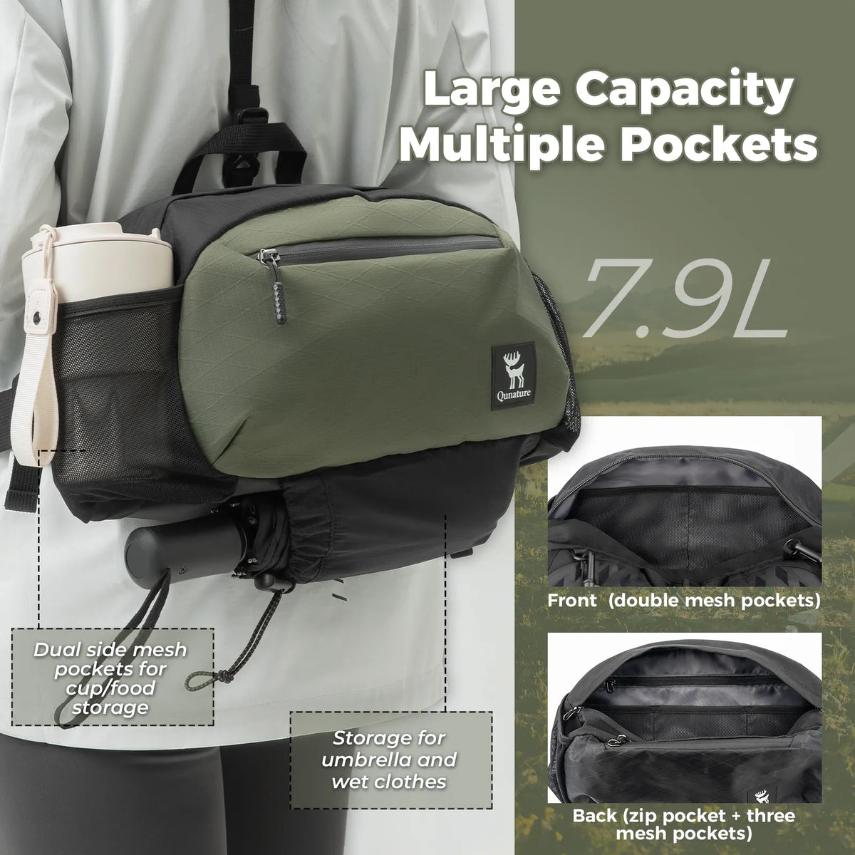 Lightweight Outdoor Backpack Waist Bag
