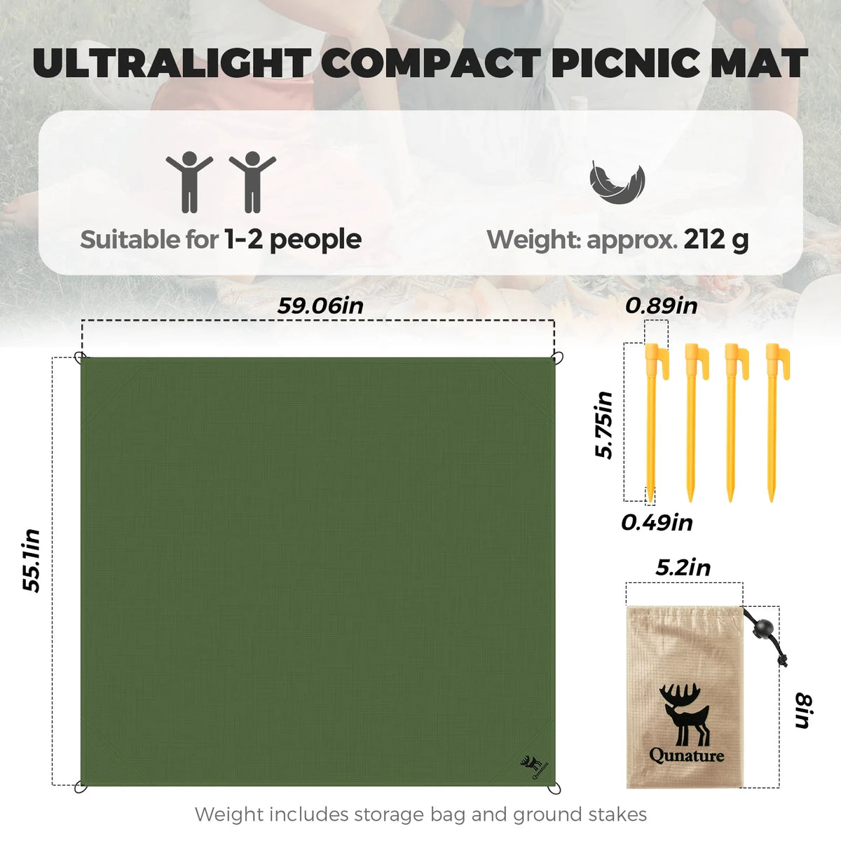Lightweight Waterproof Picnic Blanket – Portable Foldable Mat for Camping & Beach Trips