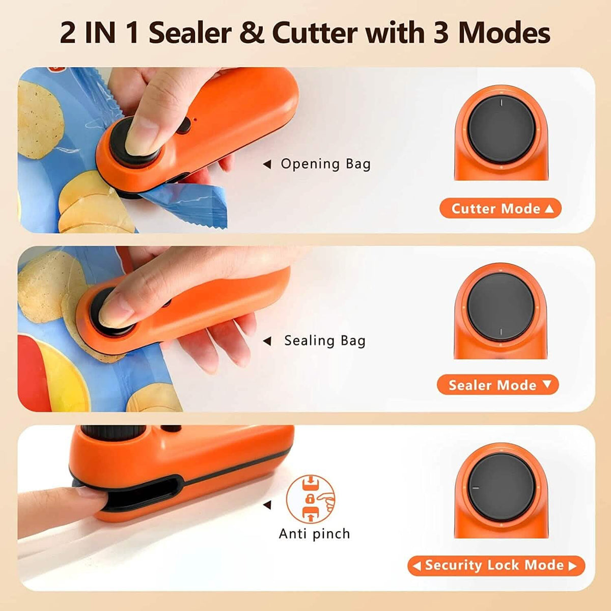Rechargeable 2-in-1 Bag Mini Heat Sealer