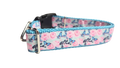 Butterflies and Roses Nylon Dog Collar
