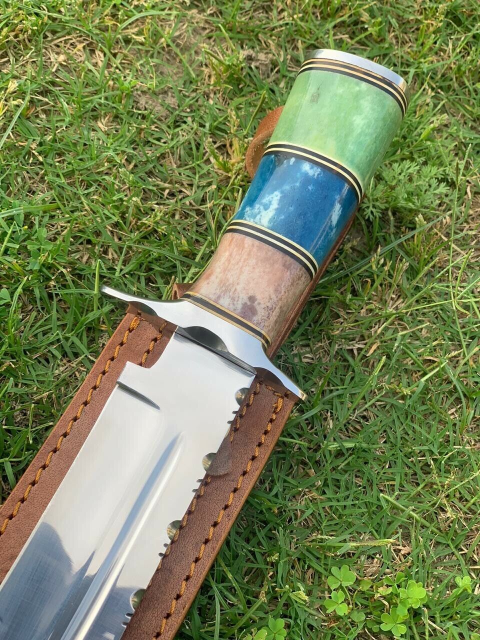Custom Handmade D2 Tool Steel Hunting Bowie Knife