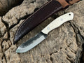 WildEdge High-Carbon Steel Bushcraft Knife – 8-Inch Survival Blade with Bone Handle