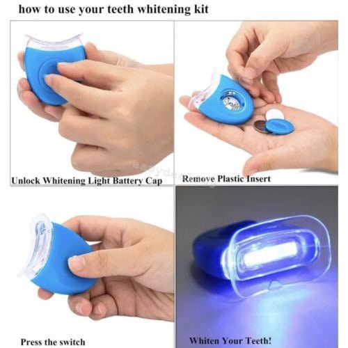 Dental Teeth Tooth Whitening LED Blue Light Lamp BATTERIES INCLUDED:) Qty 5