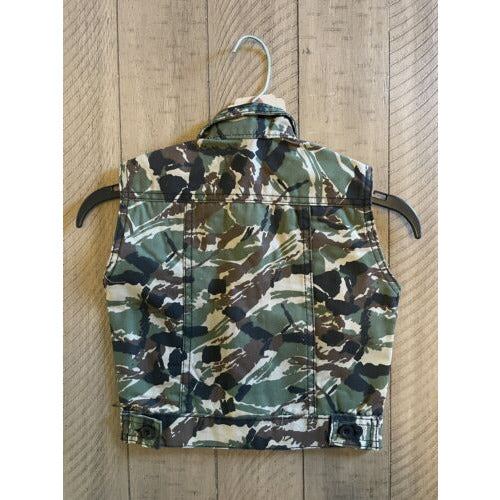 ORIGINAL BRAND GS115 NEW COLLECTION TODDLERS SLEEVELESS CAMO JACKET SIZE 3T
