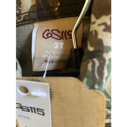 ORIGINAL BRAND GS115 NEW COLLECTION TODDLERS SLEEVELESS CAMO JACKET SIZE 3T