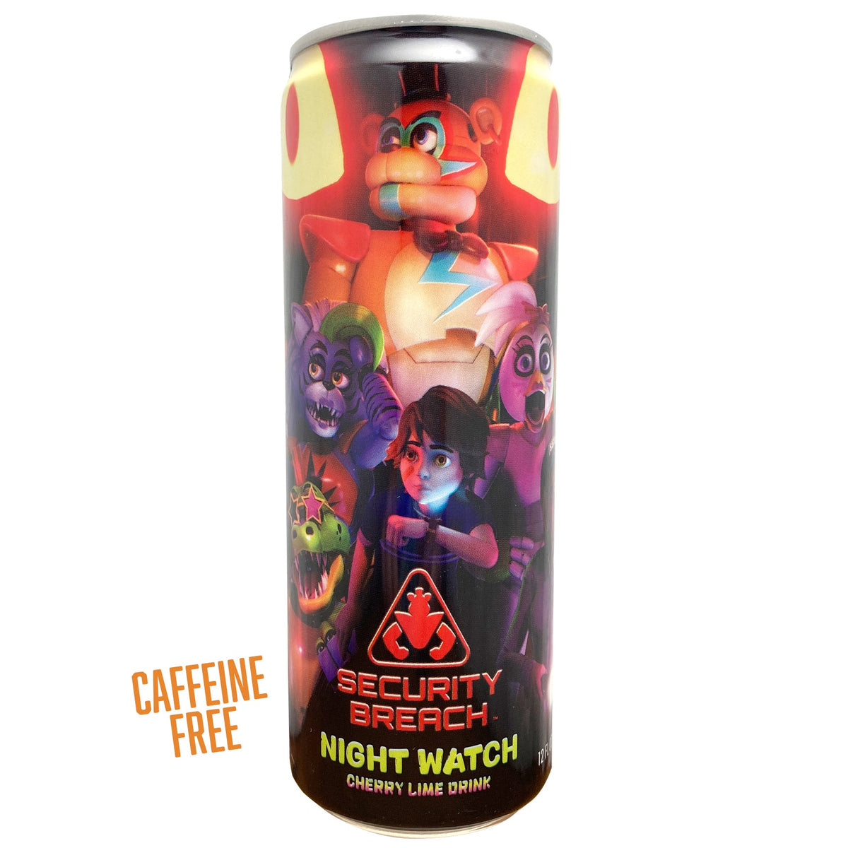 Boston America - Five Nights at Freddy's Security Breach Cherry Lime Drink (12oz) 12-Pack (Caffeine Free)