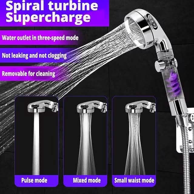 Shower Head High Pressure 3-Function SPA Shower Head