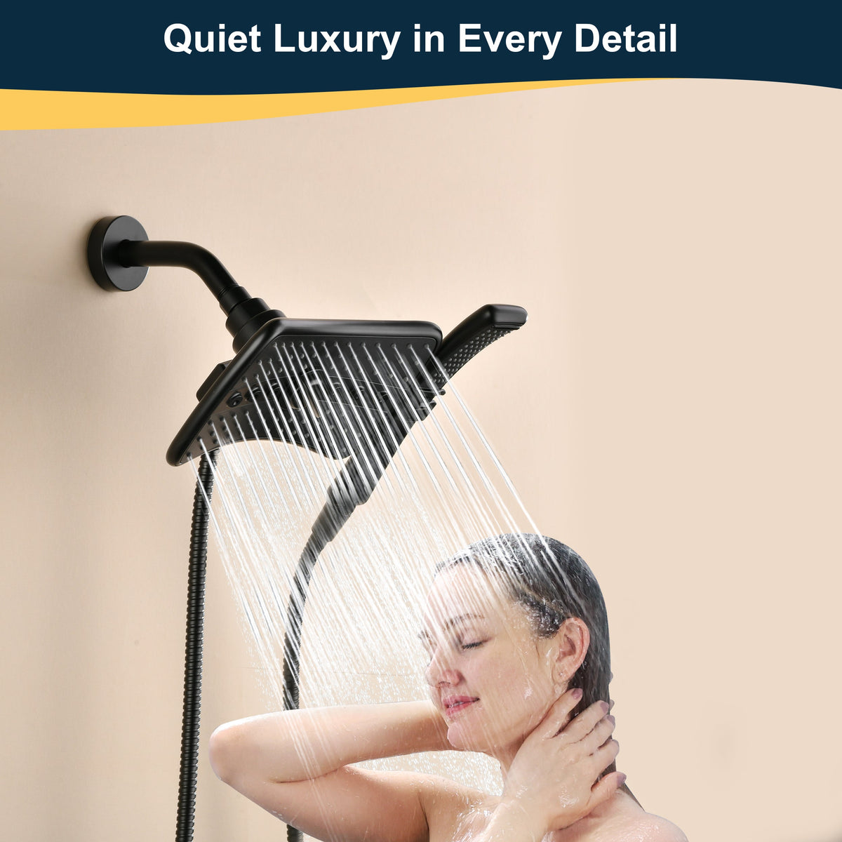 6-Inch Solid Brass Shower Arm with Universal G1/2 Connection