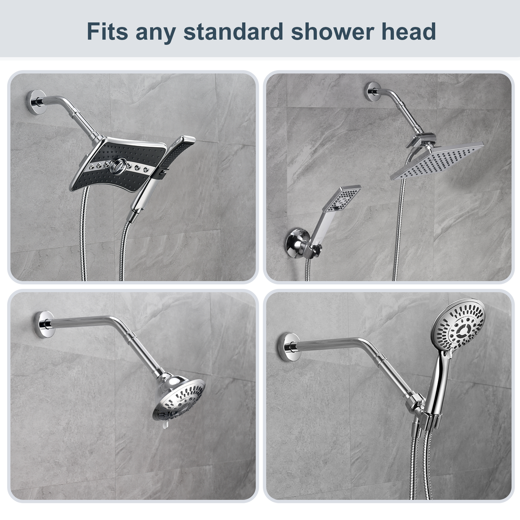 4-Inch & 6-Inch Shower Extension Arm for Rain and Handheld Shower Heads