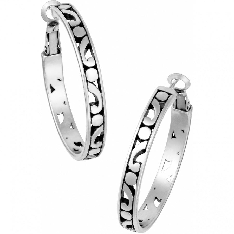Silver Contempo Medium Hoop Earrings