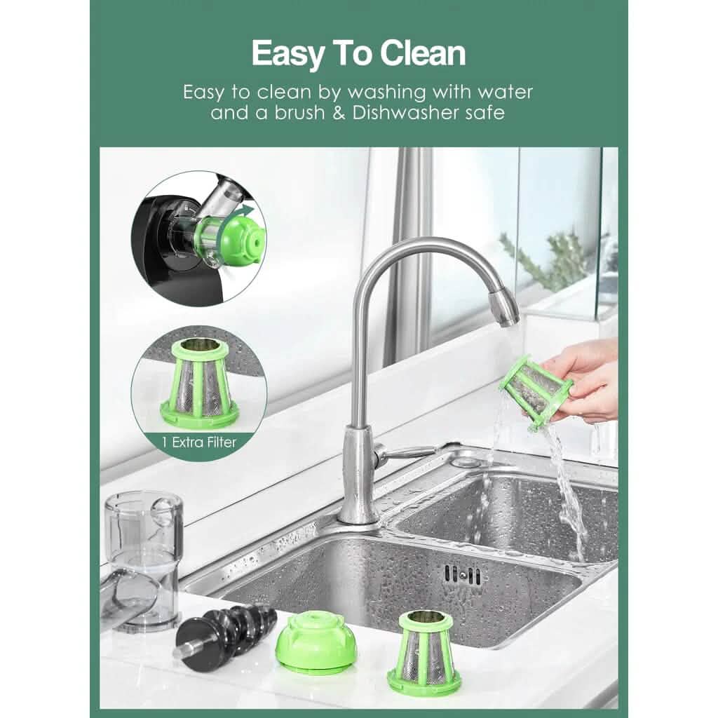 Slow Masticating Juicer Extractor Cold Press Juicer with Brush