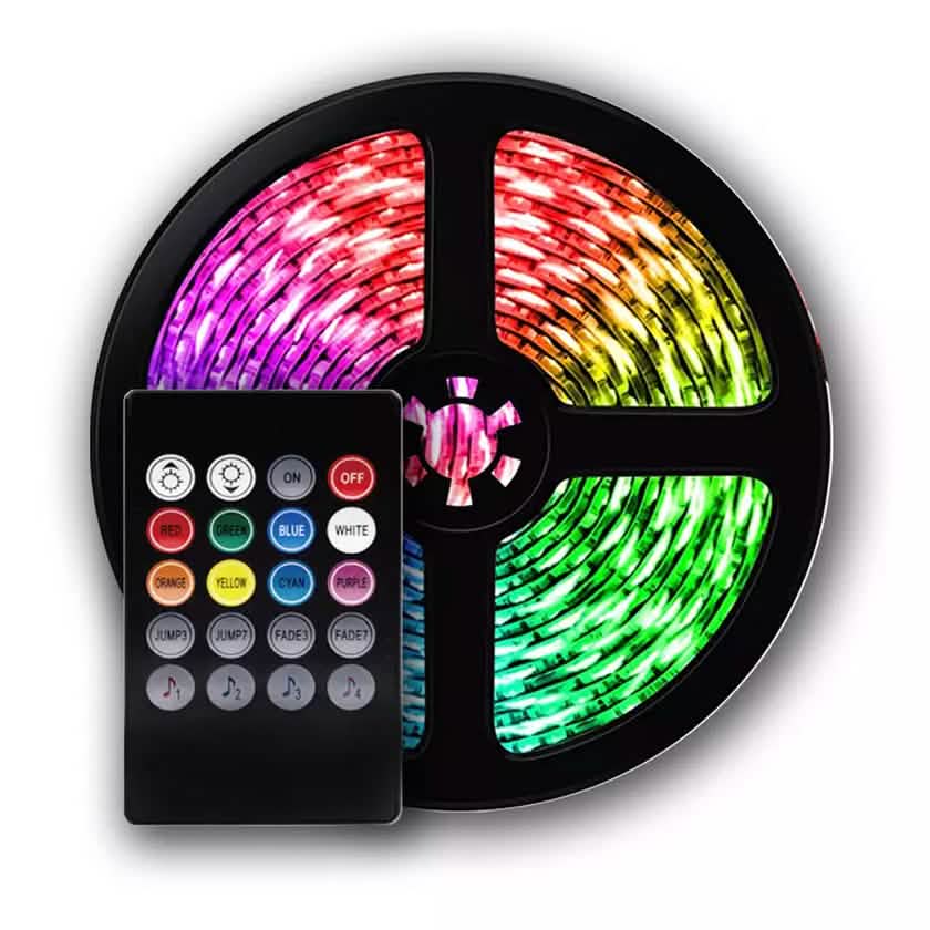 Smart Home Sound Activated Multi-Color LED Light Strip with Remote