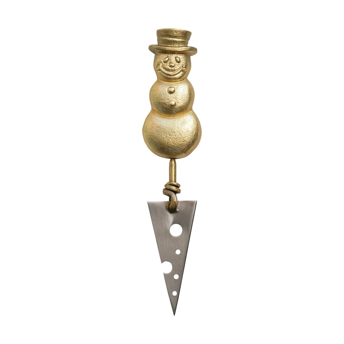 Aluminum Cheese Knife with Snowman Handle