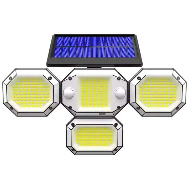Solar Light Outdoor with Remote Control Double Motion Sensor Light 306/208 Led Wall Lamp IP65 Spotlight Exterior Garage Lighting