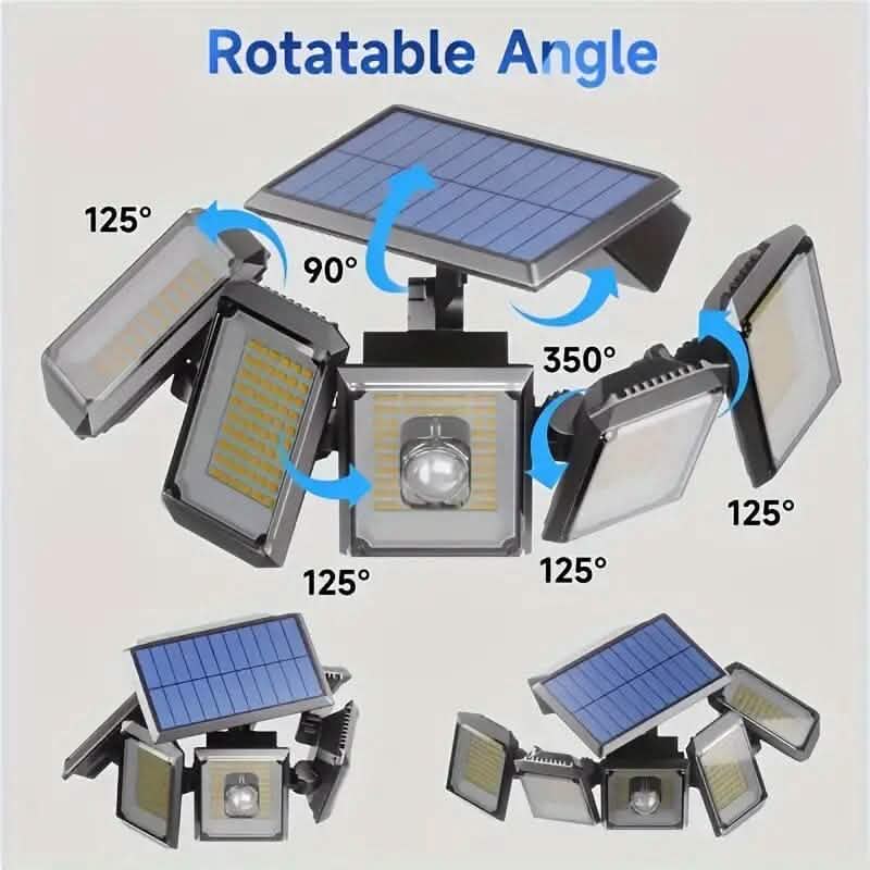 Solar Wall Light with 5 Adjustable Angle Heads