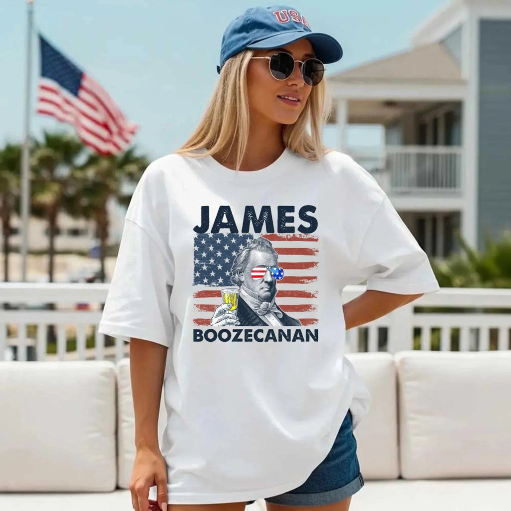 James Boozecanan 4th of July Shirt – Funny Presidential Drinking Tee