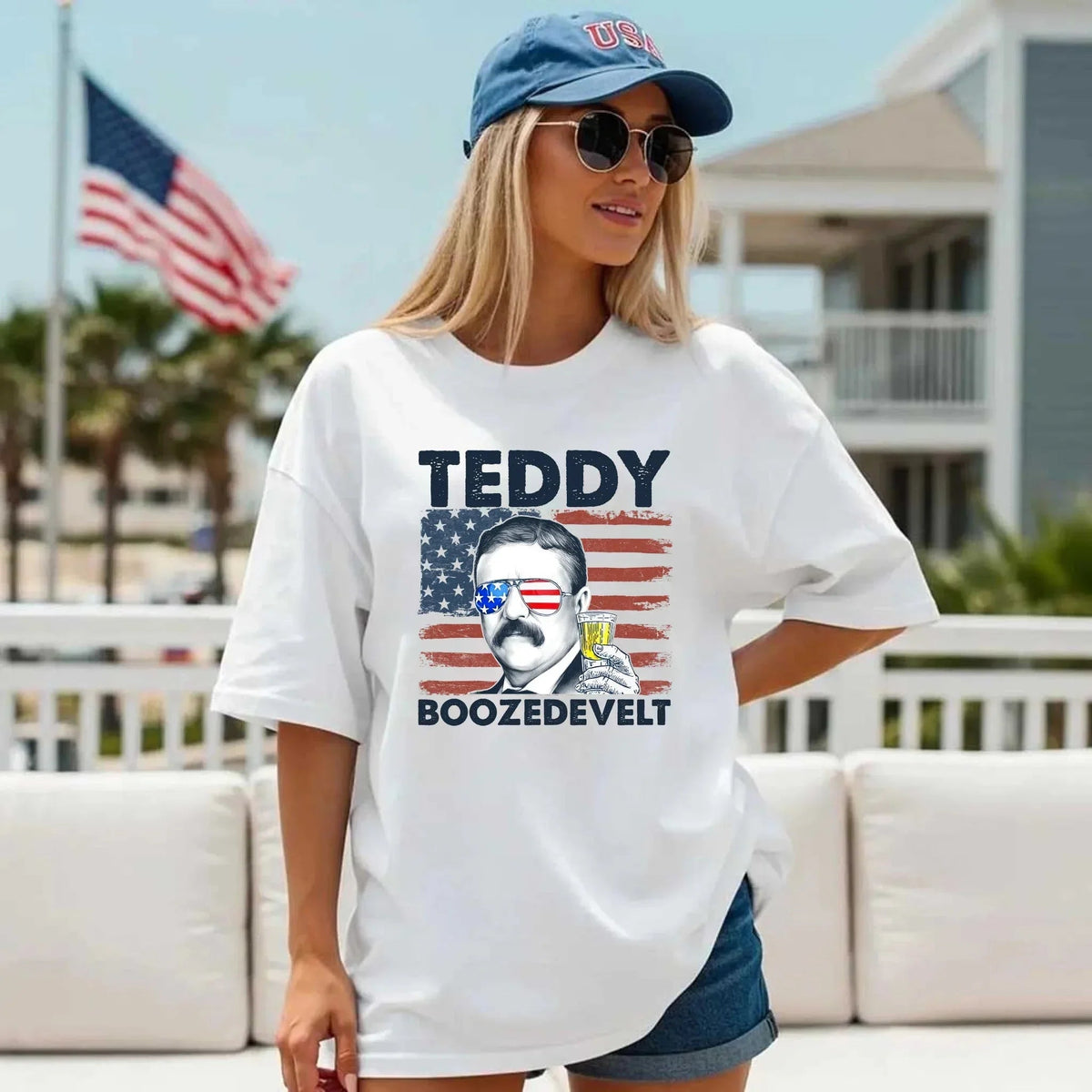 Teddy Boozedevelt 4th of July Shirt – Roosevelt Party Drinking Tee