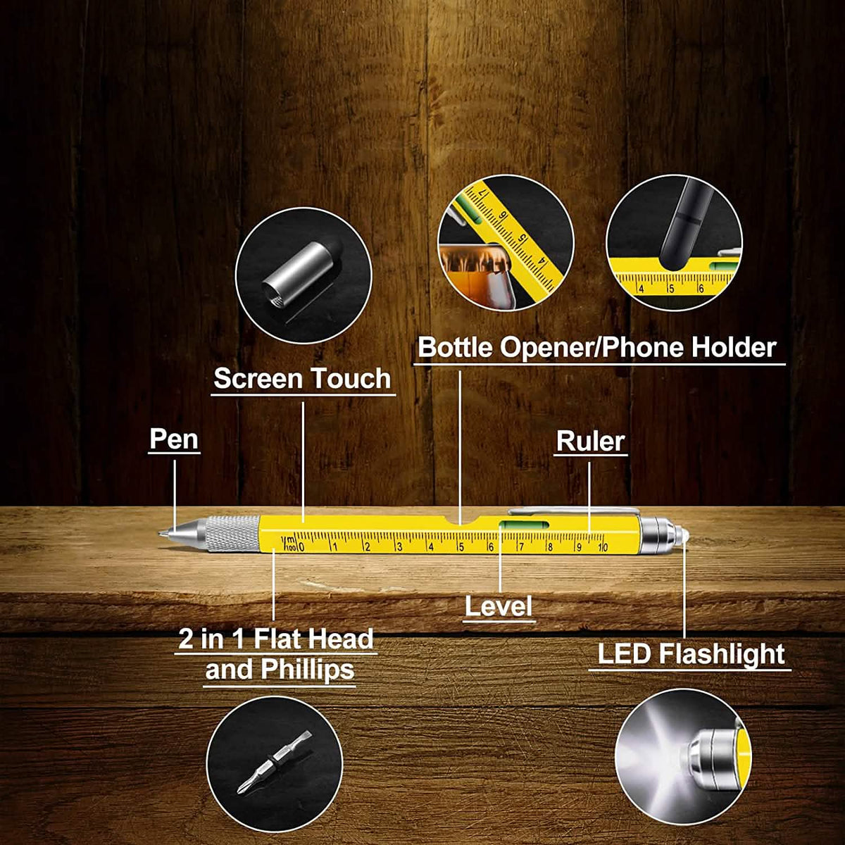 Stocking Stuffers for Men 9-in-1 Multitool Pen