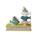 Reactive Glaze Fish Container & Toothpick Holder