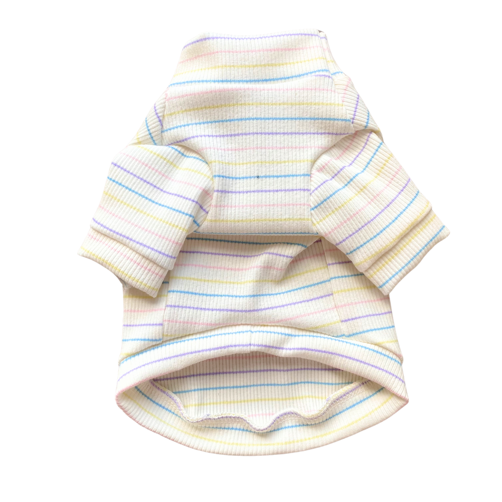Pastel Striped Turtleneck