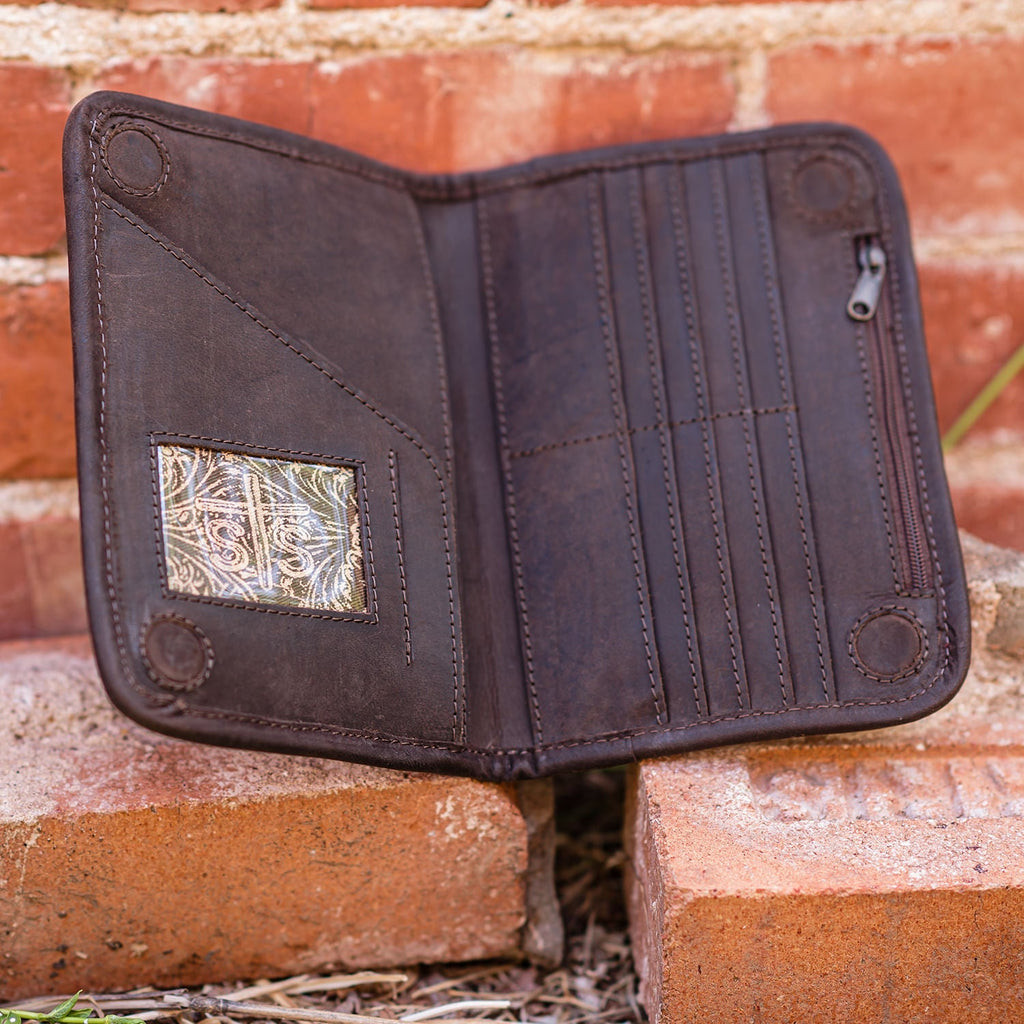 STS Crimson Sun Western Leather Magnetic Wallet