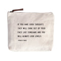 Always Look Lovely (Ronald Dahl Quote) Canvas Zip Bag