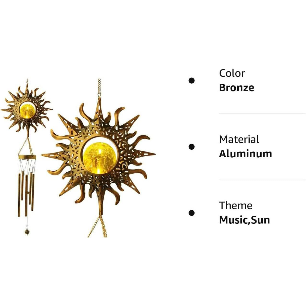 Sun Solar Wind Chimes