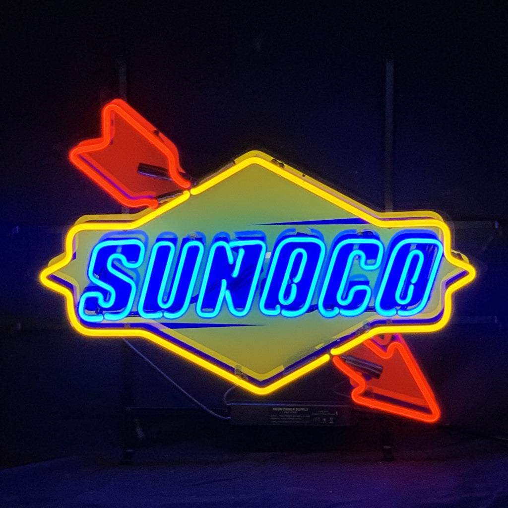 Sunoco Gasoline Company Logo Neon Signs