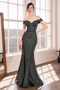 Ladivine Amoris T602 Off Shoulder Sweetheart Neck Fitted Prom Gown