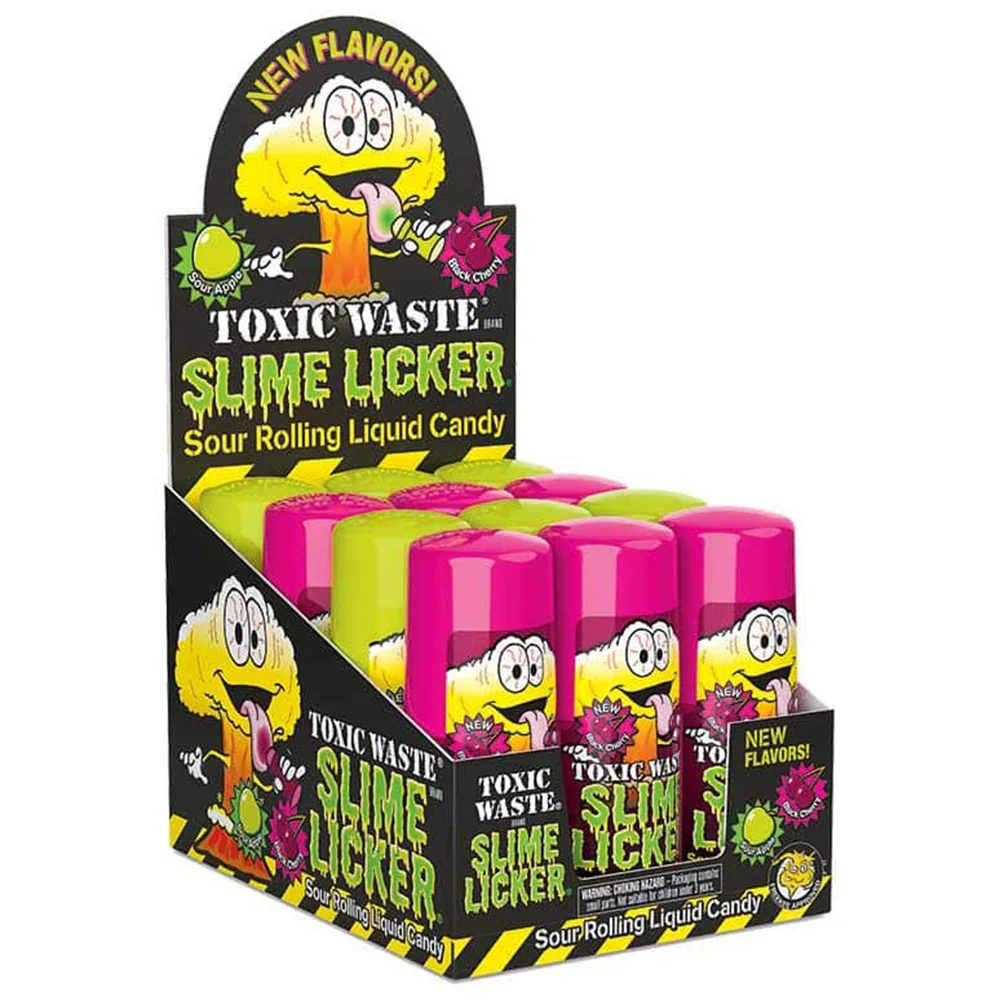 Slime Licker 2.0 Box of 12 - Black Cherry and Green Apple (2 FL OZ)