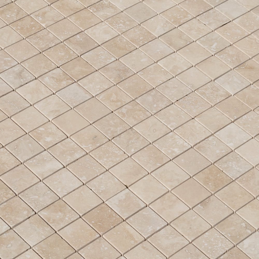 Light Beige Travertine Honed Mosaic Floor and Wall Tile - Livfloors Collection