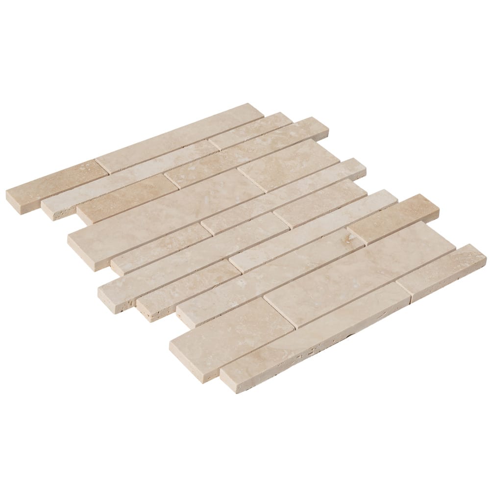 Classic Beige Travertine Slides Honed Mosaic Floor and Wall Tile - Livfloors Collection