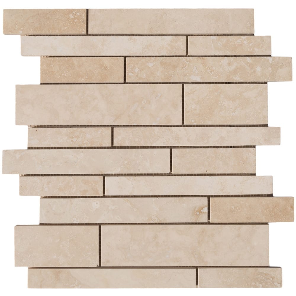 Classic Beige Travertine Slides Honed Mosaic Floor and Wall Tile - Livfloors Collection
