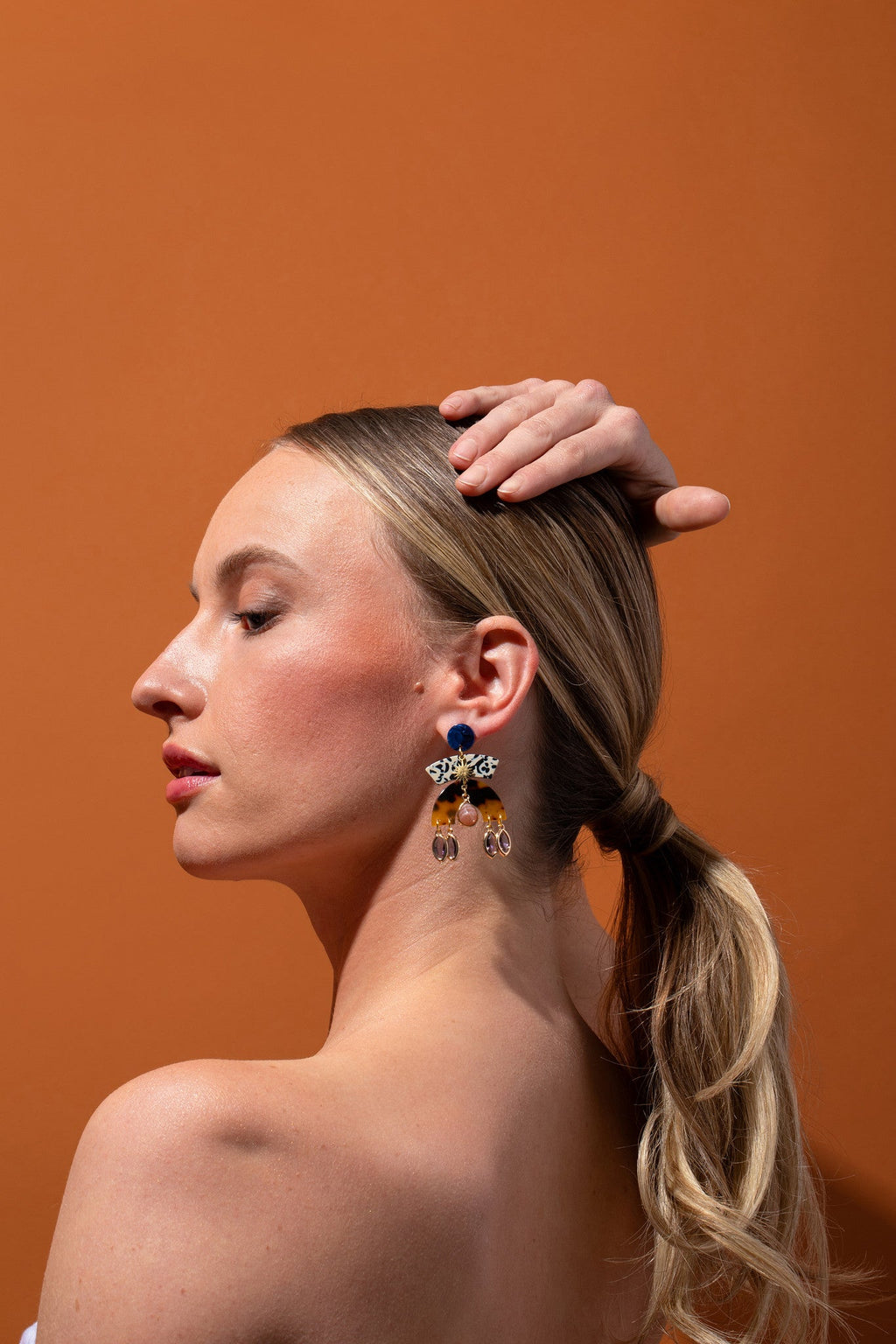 Yara Sunstone Statement Earrings