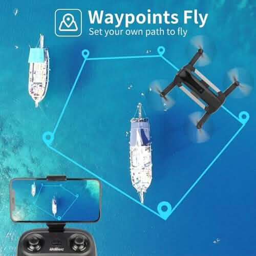 UDIRC Foldable RC Drone FPV WiFi Quadcopter w/ 720P HD Camera & 2 Batteries U73