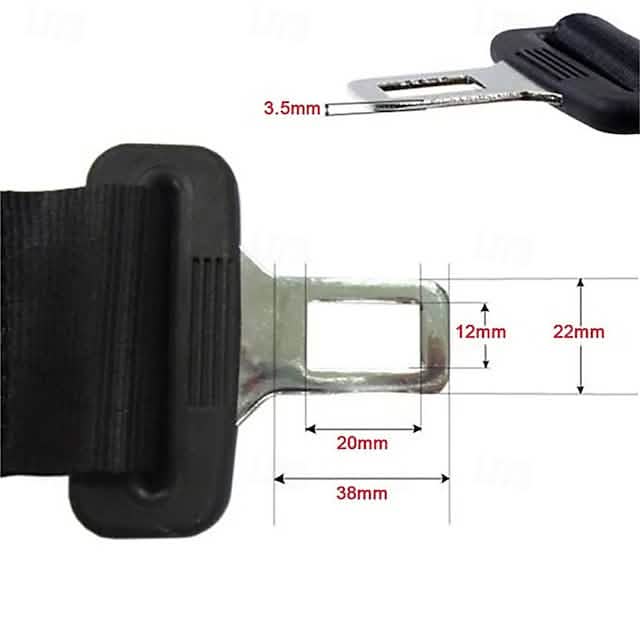 Universal Car Seat Belt Extension Safety Belt Extender with Buckle Clip Suitable for Pregnancy or Larger Body Types
