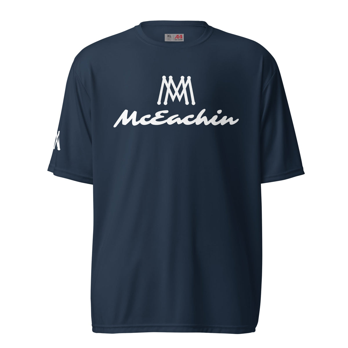 McEachin White logo Performance Tee