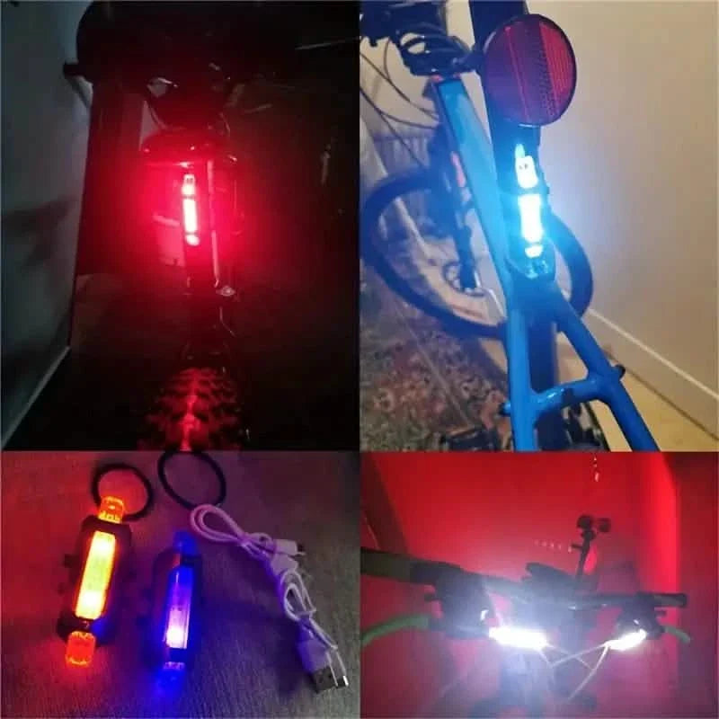 USB Rechargeable LED Bike Tail Light - 4 Flashing Modes For Safety And Visibility
