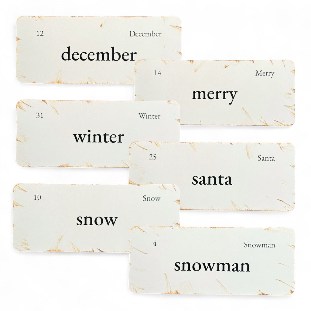 Vintage-Inspired Christmas Flashcards | Set of 6