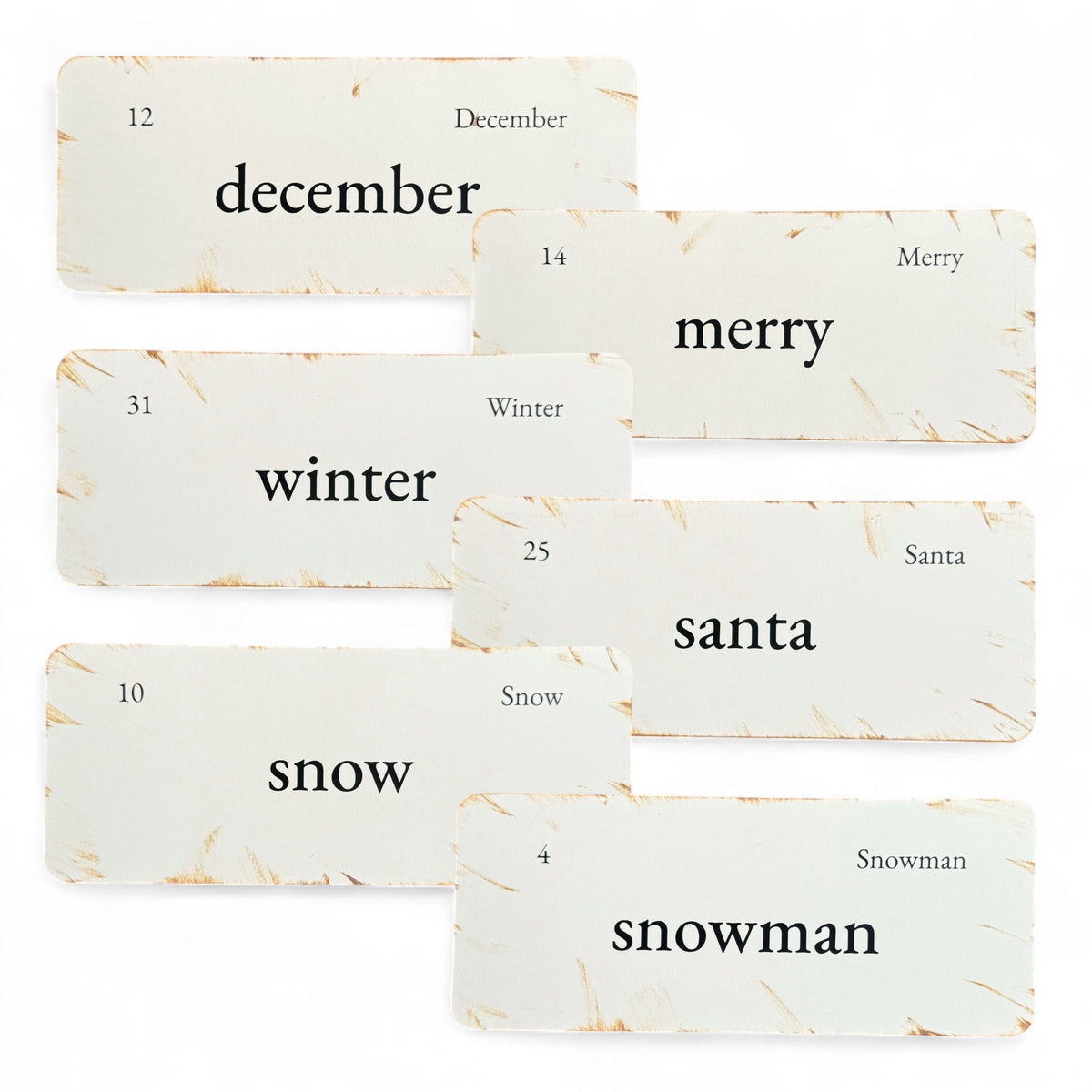 Vintage-Inspired Christmas Flashcards | Set of 6