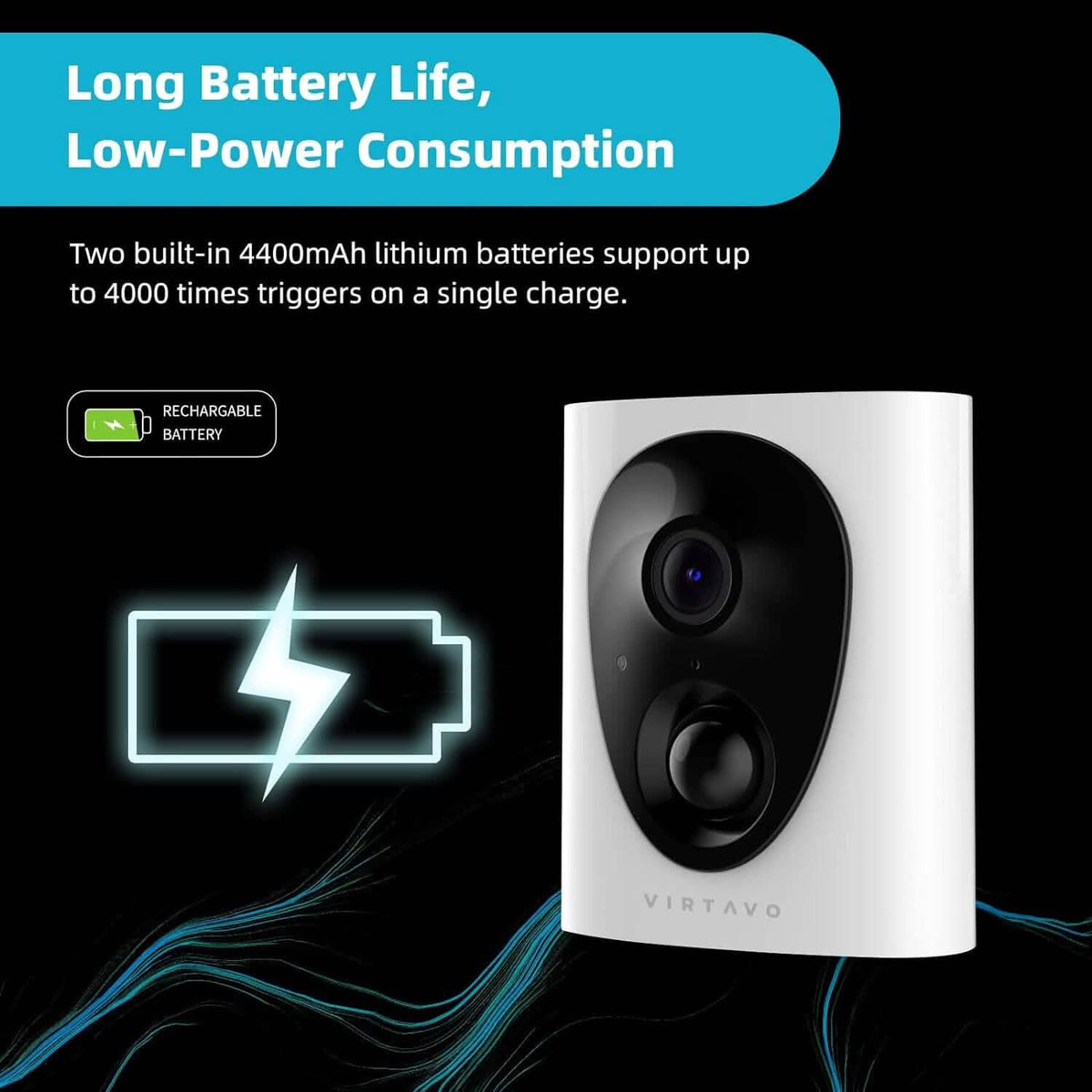 VIRTAVO Security Cameras Wireless  (Refurbished)