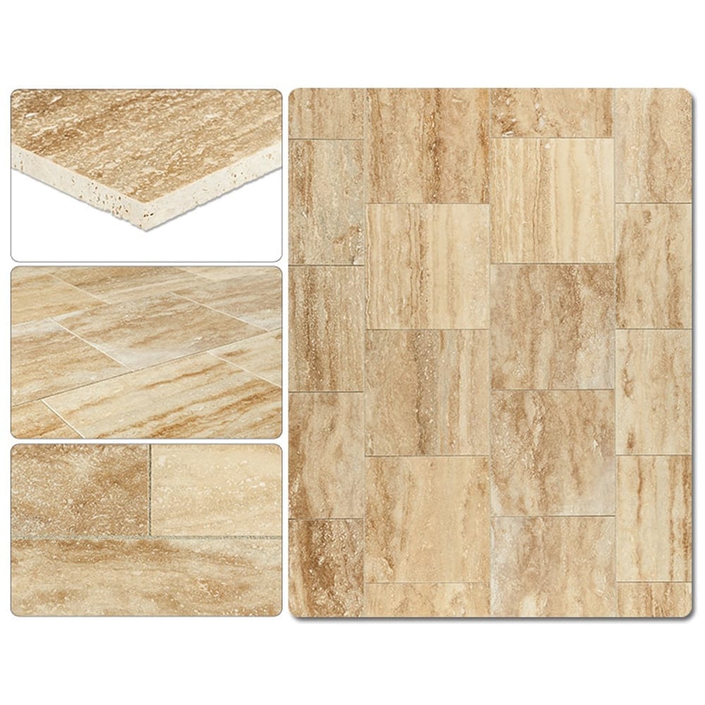 Walnut Vein-cut Travertine Floor and Wall Tile - Livfloors Collection