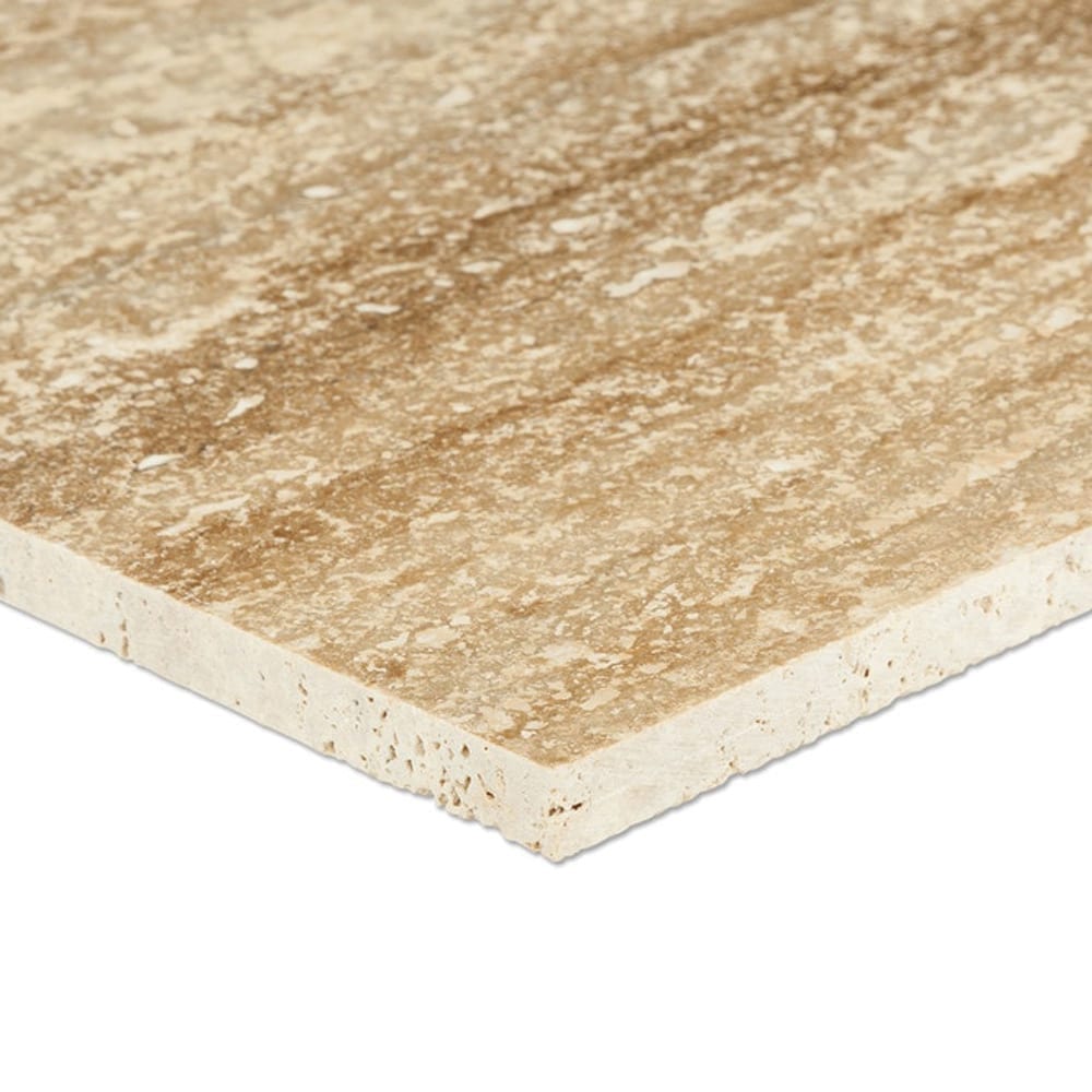 Walnut Vein-cut Travertine Floor and Wall Tile - Livfloors Collection
